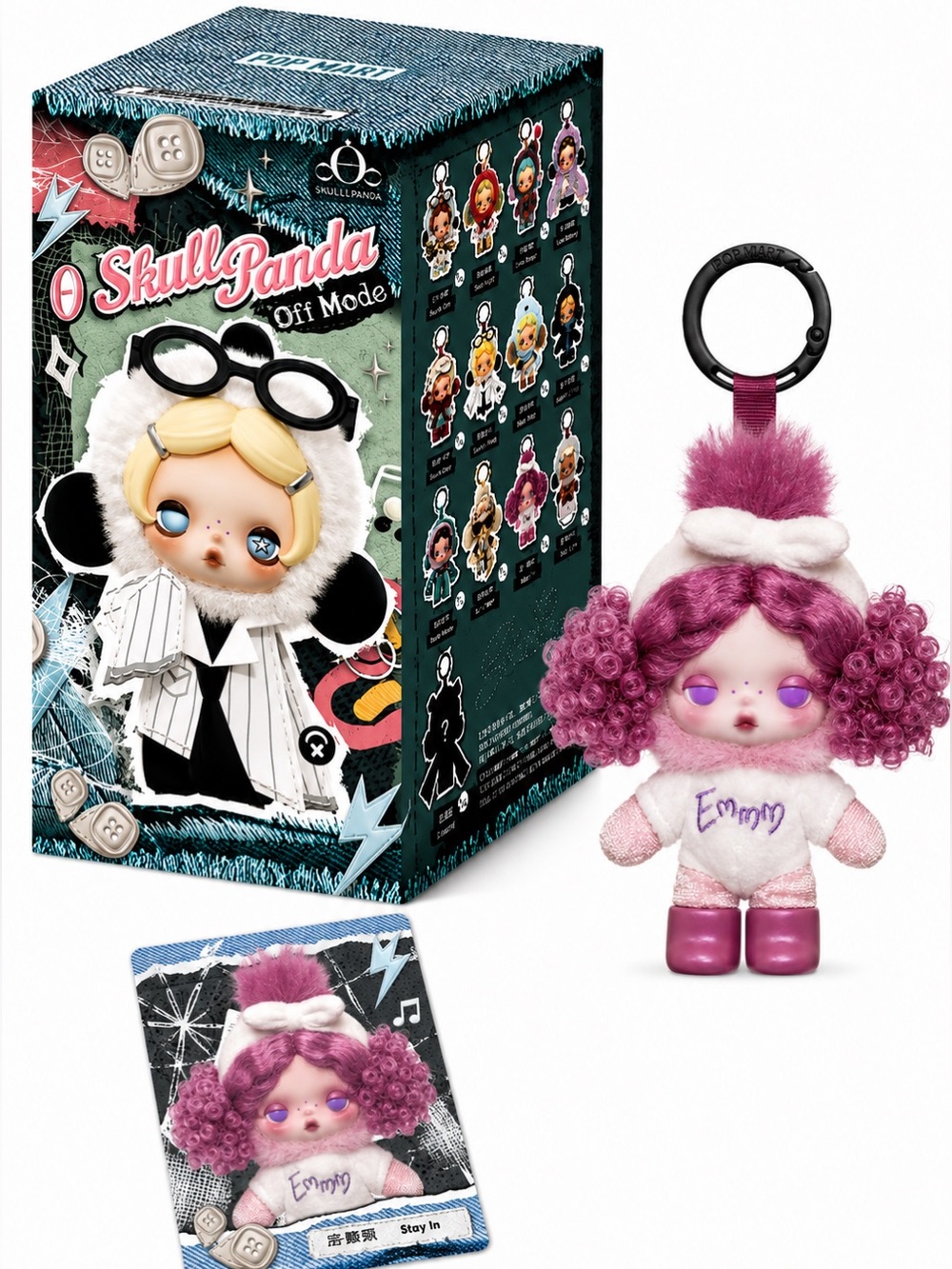 POP MART SKULLPANDA Off Mode Series Plush Doll Pendant Stay In Confirmed